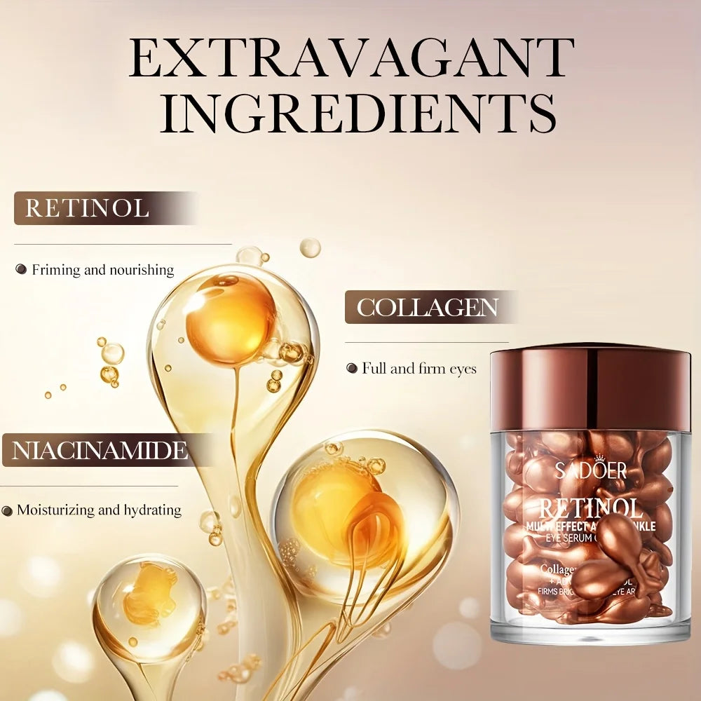Sérum en Capsules au Rétinol — Crème Yeux Hydratante & Raffermissante