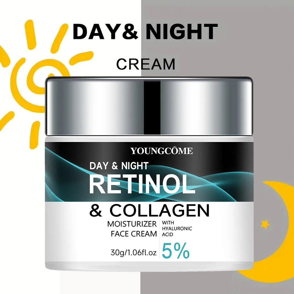 Crème Rétinol & Collagène Jour et Nuit — Élasticité & Hydratation