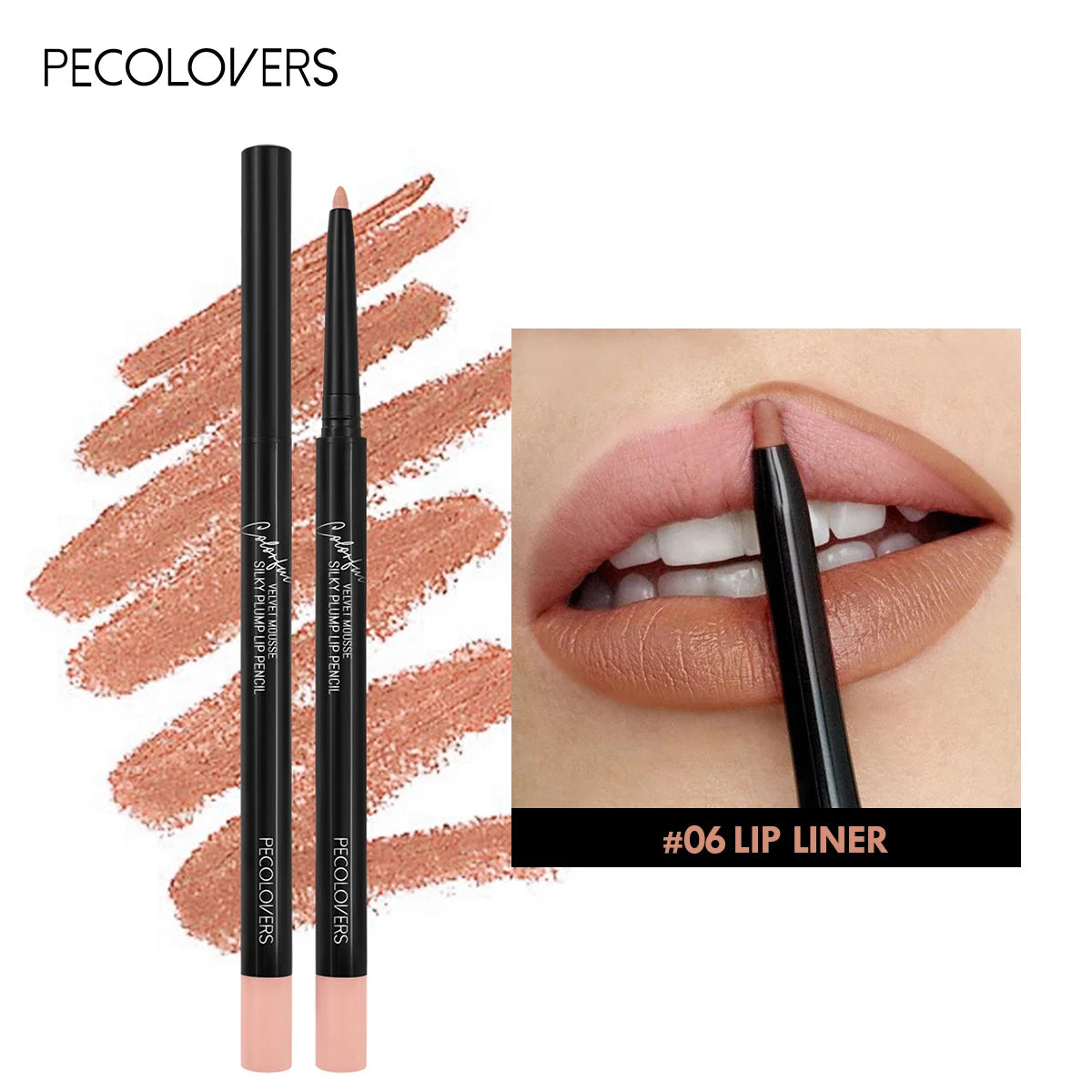 Crayon à Lèvres Mat Waterproof – Longue Tenue, 12 Teintes