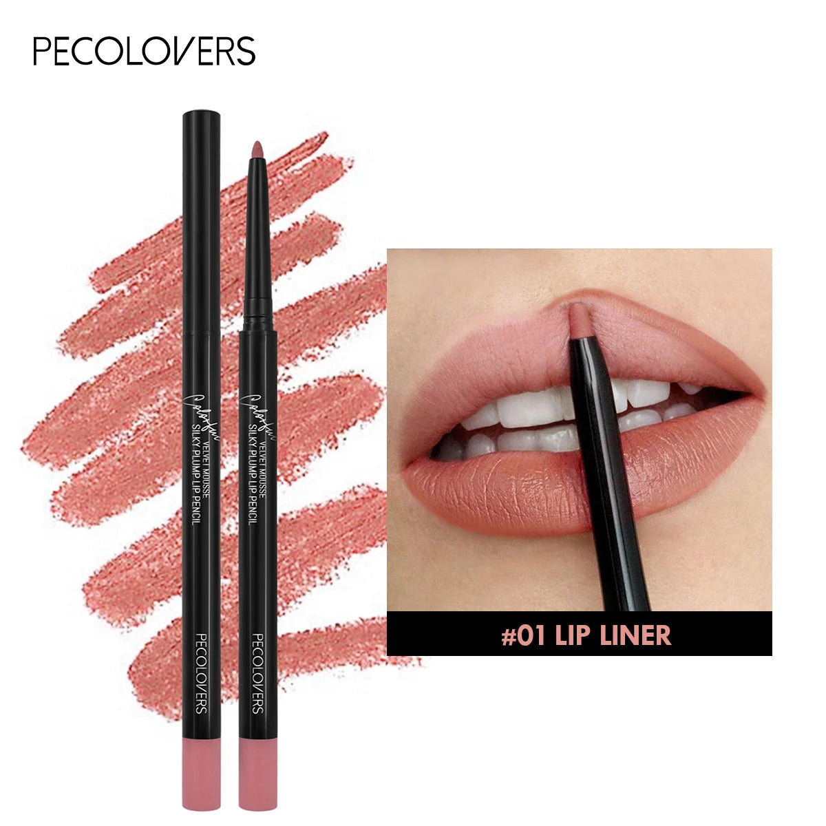 Crayon à Lèvres Mat Waterproof – Longue Tenue, 12 Teintes