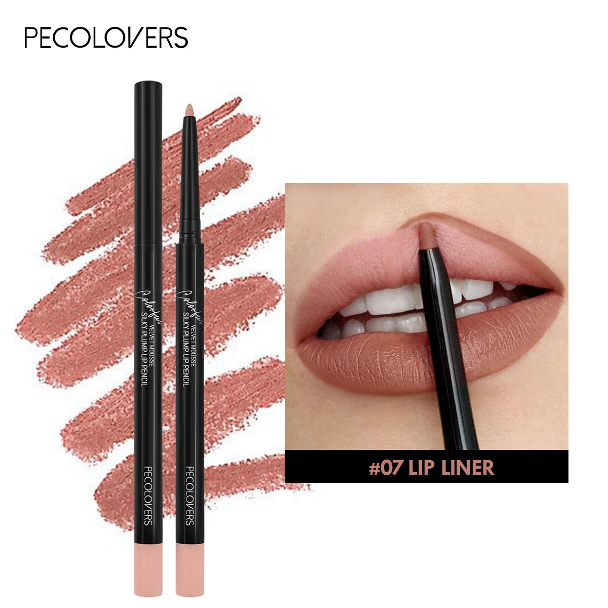 Crayon à Lèvres Mat Waterproof – Longue Tenue, 12 Teintes