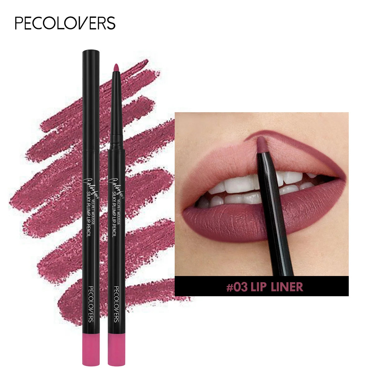 Crayon à Lèvres Mat Waterproof – Longue Tenue, 12 Teintes