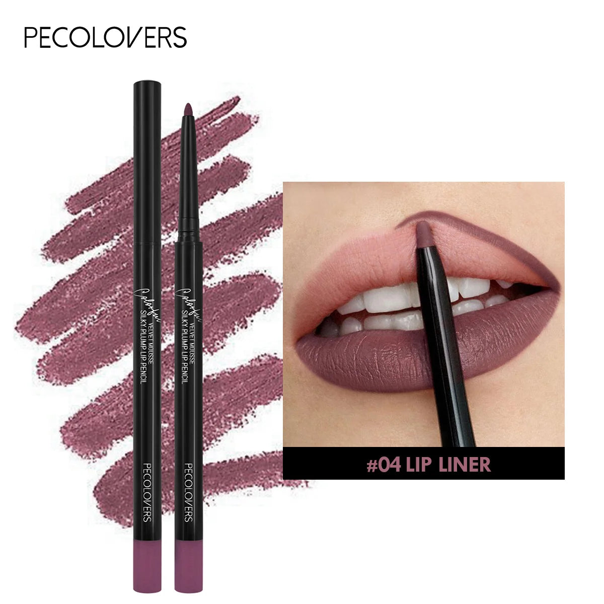Crayon à Lèvres Mat Waterproof – Longue Tenue, 12 Teintes